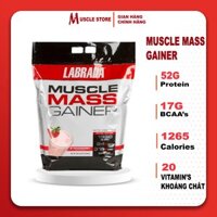 Chính hãng Labrada  Muscle Mass Gainer 5.4kg Sữa Tăng Cân Tăng Cơ Bổ Sung 1265 Calo, 52g Protein &amp; Vitamin - Strawberry - Không quà