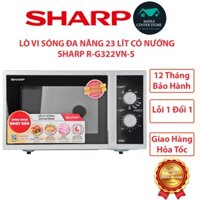 [Chính Hãng] Lò vi sóng 23 lít có nướng Sharp R-G322VN-S, lỗi 1 đổi 1, bảo hành 12 tháng toàn quốc