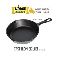 Chính hãng LOGDE - MỸ Chảo gang đúc chính hãng Lodge 13cm - H5MS. Chảo dùng chiên 1 quả trứng, nướng miếng beefsteak, bát cơm chiên 1 người.