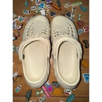 [CHÍNH HÃNG LỖI ] Dép Crocs  nam nữ màu kem - tặng 10 charm phối dép siêu xinh