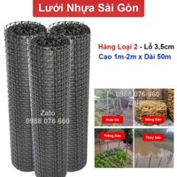 Chính hãng - Lưới Nhựa Dẻo Nguyên Sinh Cao Cấp Loại 2 Lỗ 35mm (1m-2m x 50m) Rào Chăn Nuôi Gà Vịt-YD