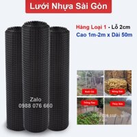 Chính hãng - Lưới Nhựa Dẻo Nguyên Sinh Cao Cấp Loại 1 Lỗ 20mm (1m-2m x 50m) Rào Chăn Nuôi Gà Vịt-YD