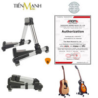Chính Hãng, Màu Bạc Aroma AGS-08 Giá Để Đàn Guitar, Ukulele, Violin, Mandolin Loại gấp nhỏ gọn AGS08 Stand - Kệ chân đỡ chữ A cho Ghi-ta Acoustic, Classic, Điện, Electric, Bass - Kèm Móng Gẩy DreamMaker