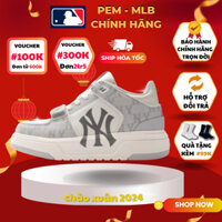 [Chính Hãng] MLB Liner mid xám chính hãng  cực đẹp 2023, độn đế cao 5-7cm, check ra FAKE hoàn tiền X3