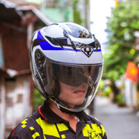 CHÍNH HÃNG - Mũ Bảo Hiểm 3/4 Hai Kính YOHE 878 Plus - BẢO HÀNH 5 NĂM - SPID