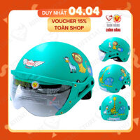 [CHÍNH HÃNG] Mũ Bảo Hiểm ĐỨC HUY Trẻ Em | Siêu Nhẹ Siêu Bền Có Kính Chống Bụi Bé 1-12 Tuổi TECK