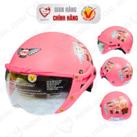 [CHÍNH HÃNG] Mũ Bảo Hiểm ĐỨC HUY Trẻ Em | Siêu Nhẹ Siêu Bền Có Kính Chống Bụi Cho Bé 1-12 Tuổi TECK