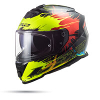 Chính Hãng Mũ Bảo Hiểm Fullface 2 Kính LS2 FF800 Storm - Nepa Replica H-V Yellow Black - XL 58-59cm