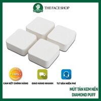 Chính hãng Mút tán kem nền mềm mịn an toàn sử dụng được nhiều lần The Face Shop DIAMOND PUFF 4P