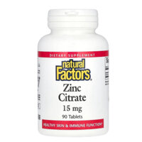 {Chính hãng Mỹ đủ bill} Viên uống Natural Factors, Zinc Citrate, 15mg, 90 Tablets
