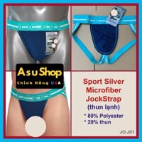Chính hãng Mỹ -JO.J01..S,M- Quần lót nam jock strap Jockey Sport Silver Microfiber JockStrap