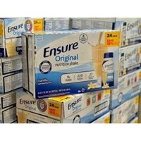 chính hãng MỸ Sữa Ensure chai hương Vani Ensure Original Vanilla 237ml Thùng 24 chai của Mỹ 3/2025