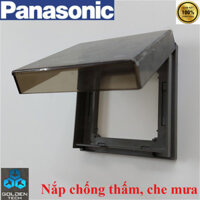 (Chính hãng) Nắp che mưa chống nước, mặt đậy ổ cắm điện (Loại Vuông) Panasonic -Xám ánh kim -Model: WBG8981