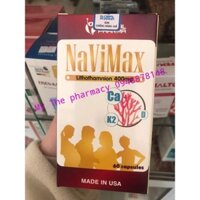 [chính hãng] Navimax (HỘP 60 viên), bổ sung canxi tảo biển đỏ hữu cơ  giúp phát triển chiều cao,xương chắc khỏe