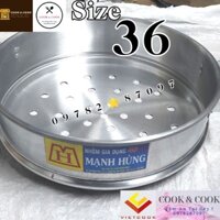 [CHÍNH HÃNG] Ngăn xửng hấp bánh bao size 36 nhôm Mạnh Hùng/ Hấp hải sản/ rau củ