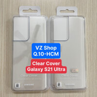 Chính hãng nguyên seal-Ốp lưng NHỰA dẻo trong suốt Clear Cover cho Galaxy S21 Ultra