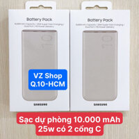 Chính hãng nguyên seal-Sạc dự phòng Samsung Battery Pack 10.000 mAh Sạc nhanh 25w chuẩn PD EB-P3400