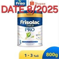 [CHÍNH HÃNG NHẬP KHẨU 100% HÀ LAN] Frisolac gold pro 3 800g cho bé 1 đến 3 tuổi