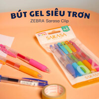 [CHÍNH HÃNG NHẬT BẢN] Set 5 màu bút gel ZEBRA SARASA CLIP siêu trơn ngòi 0.4mm
