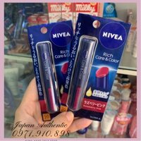 [Chính Hãng Nhật] Son dưỡng Nivea Rich Care And Color (hồng raspberry pink)