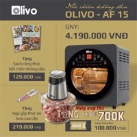 [CHÍNH HÃNG] Nồi Chiên Không Dầu OLIVO AF15 ( LỖI ĐỔI MỚI 1 TUẦN)