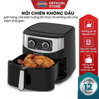 [Chính hãng] Nồi chiên không dầu 6LSunhouse SHD4062 dung tích 6L, chiên gà vịt nguyên con | Lớp chống dính đa lớp siêu