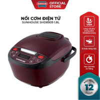 [Chính hãng] Nồi cơm điện tử 1.8L Sunhouse SHD8909 | Công suất 700W | Ruột nồi 5 lớp, phủ chống dính