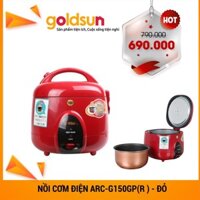 [CHÍNH HÃNG] Nồi cơm điện Goldsun nắp Gài 3D 1,5 lít ARC-G150GP - màu đỏ