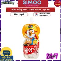 [CHÍNH HÃNG ] Nước Hồng Sâm hoa quả Paldo Pororo korea Cho trẻ con ( Hộp 10 Gói) - Simoo.com.vn