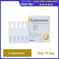 [CHÍNH HÃNG ] Nước mắt nhân tạo Cationorm - Nhũ tương nhỏ mắt - Hộp 30 tép - Xuất xứ : Pháp