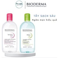 [Chính Hãng] Nước tẩy trang Bioderma  500ml xanh hồng