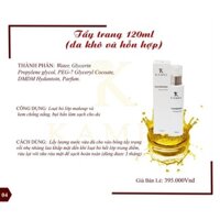 Chính Hãng] Nước tẩy Trang Kamel Dành Cho Da Khô Và Hỗn Hợp ( Màu Trắng ) Loại 120ml .