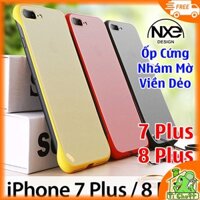 [Chính Hãng NXE] Ốp Lưng iPhone 7 Plus 8 Plus Nhám Mờ Viền Màu Dẻo Không Cạnh Hông