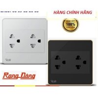 [Chính Hãng] Ổ cắm điện âm tường mặt kính cao cấp hình Vuông Rạng Đông -Ổ đôi 3 chấu đa năng, bảo hành 2 năm