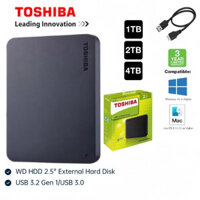 (Chính hãng) Ổ cứng gắn ngoài Toshiba 4TB 2.5 Inch USB3.0 SSD 1TB 2TB Ổ cứng gắn ngoài di động