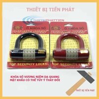 [CHÍNH HÃNG] Ổ Khóa Số Chọn, Khóa Chữ U, Khóa Chống Trộm VƯƠNG NIỆM Dạ Quang 4 Số, Mật Khẩu Thay Đổi Tùy Ý