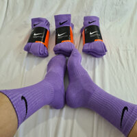 [Chính hãng] Pack 3 đôi tất thể thao cao cổ Nike màu Tím đậm Purple NTPNO2