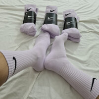 [Chính hãng] Pack 3 đôi tất thể thao cao cổ Nike màu Tím nhạt Purple NTPNO1