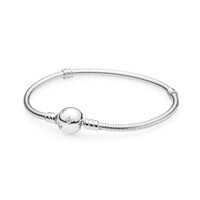 CHÍNH HÃNG - PANDORA Disney, Moments Sparkling Snake Chain Bracelet (Mickey Mouse Clasp, Silver Sterling, CZ) - Vòng..