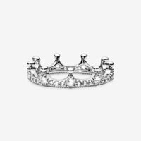 CHÍNH HÃNG - PANDORA White Crown Ring (Silver Sterling, Clear Zirconia) - Nhẫn hình vương miệng, bạc 925, đá CZ trắng