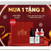 CHÍNH HANG - Peel da vi tảo Lepeau sạch mụn thâm sẹo rỗ serum mụn, tặng serum B5