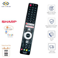 [CHÍNH HÃNG PHÍM ÊM] Điều khiển GIỌNG NÓI VOICE tivi SHARP Smart Tv Sharp MẪU MỚI NHẤT+ TẶNG PIN