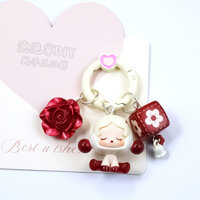 Chính Hãng POPBEAN Phổ Biến Hạt Dễ Thương Sáng Tạo Túi Xách Mặt Dây Chuyền Điện Thoại Di Động Móc Chìa Khóa Ô Tô Treo Cô Gái Ngày Lễ Quà Tặng