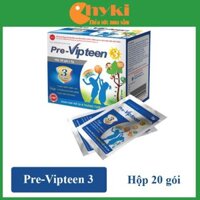 [CHÍNH HÃNG ] Pre-Vipteen 3 - Phát triển chiều cao, phát triển trí não, bảo vệ mắt- Hộp 20 gói