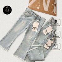 [CHÍNH HÃNG] Quần jean zara ống loe bé gái size 18-24m 2-3y