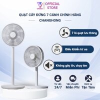 [Chính Hãng] Quạt cây đứng quạt điện 7 cánh ChangHong sử dụng motor đạn bạc không gây tiếng ồn hiệu năng làm mát cao