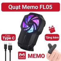 [CHÍNH HÃNG] Quạt tản nhiệt MEMO FL-05 pin 3-4 tiếng, đèn Led RBG đổi màu cực chất