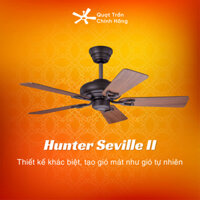 [CHÍNH HÃNG] Quạt trần phòng ngủ 5 cánh gỗ Plywood Hunter Seville II