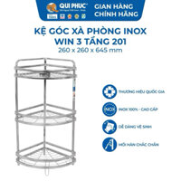 [Chính hãng Qui Phúc] Kệ góc tường nhà tắm inox 201 WIN, có thể để đứng hoặc treo tường🌺