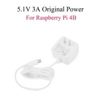 Chính Hãng Raspberry Pi 4 Model B 5.1V 3A Bộ Chuyển Đổi Nguồn USB Type-C Sạc Cắm PSU Nguồn Điện Cho Raspberry Pi 4B